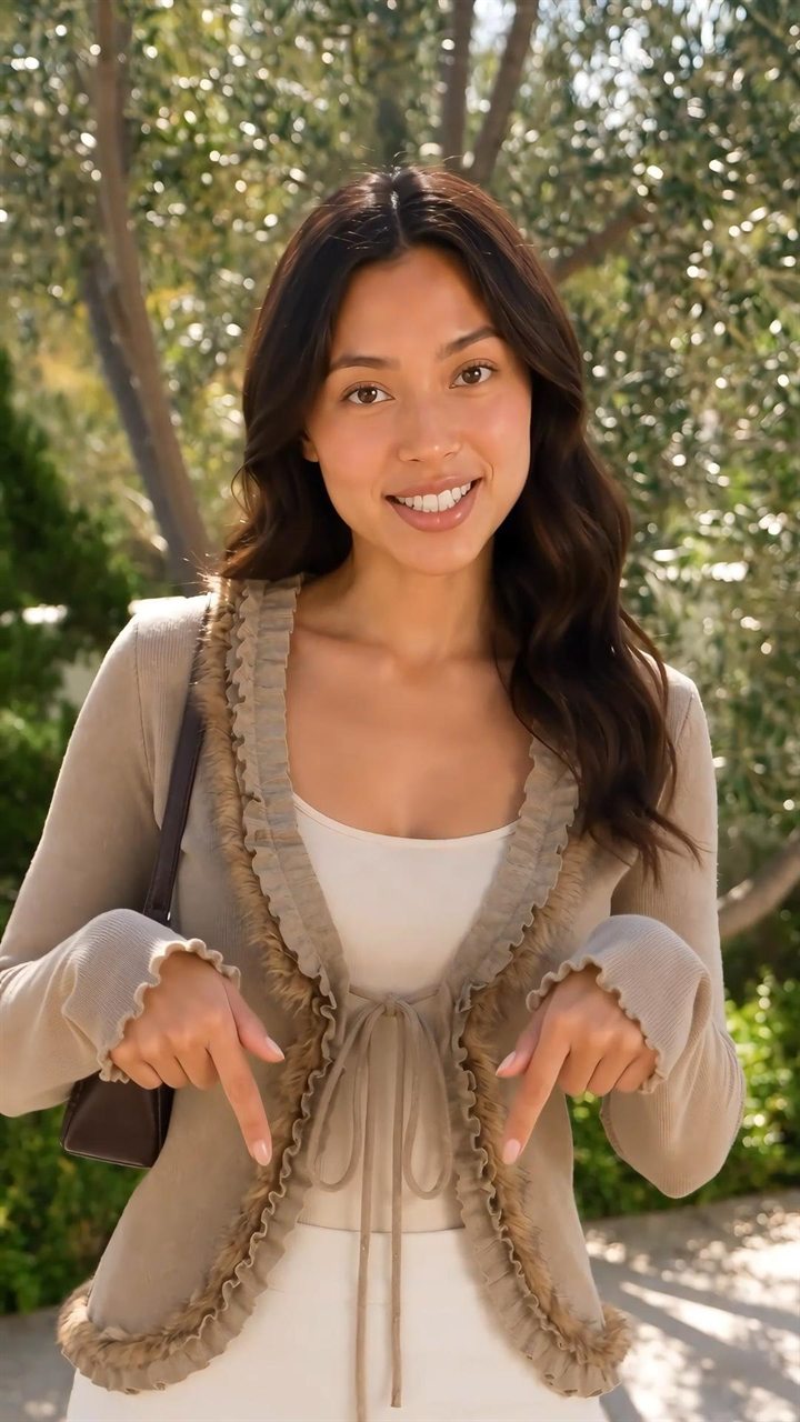 分镜7,户外场景中的模特收尾画面